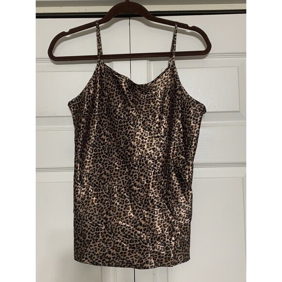 NWT Emme Jordan Animal Leopard Print Cami Top / Tank Whimsygoth Size L (FF13) - Picture 2 of 6